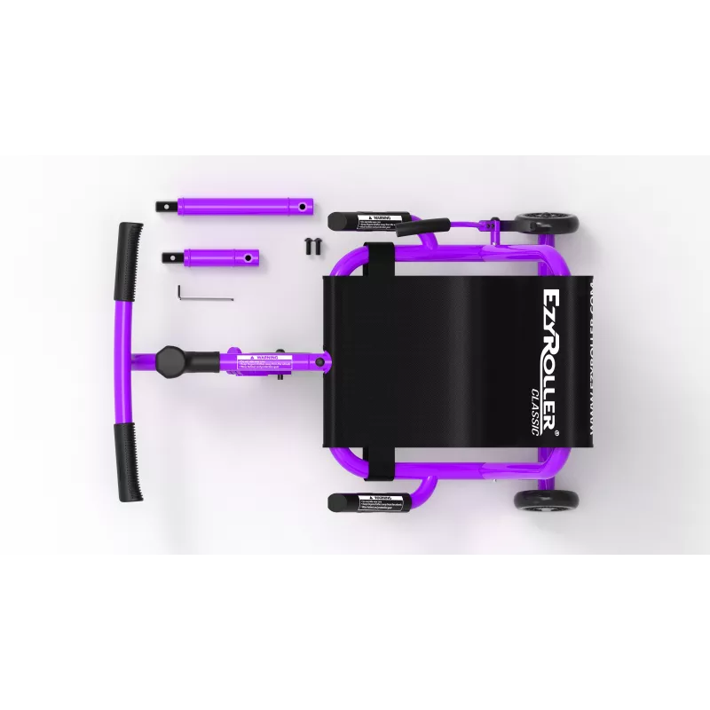 EzyRoller Classic Go-Kart de propulsión por piernas para niños de 3-12 años Morado