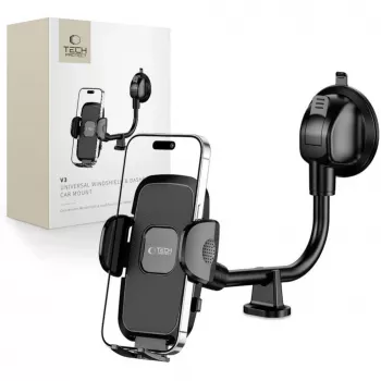 TECH-PROTECT V3 Soporte universal de brazo largo para parabrisas y salpicadero Negro