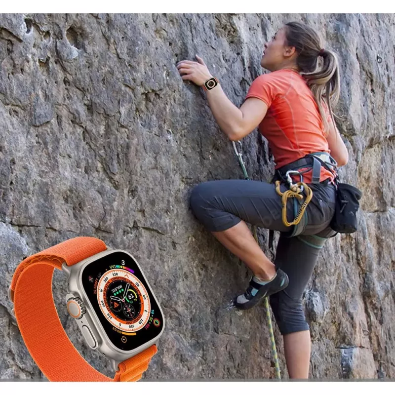 Tech-Protect Nylon Pro Sport Loop para Apple Watch 4 / 5 / 6 / 7 / 8 / SE / Ultra (42 / 44 / 45 / 49mm) Naranja