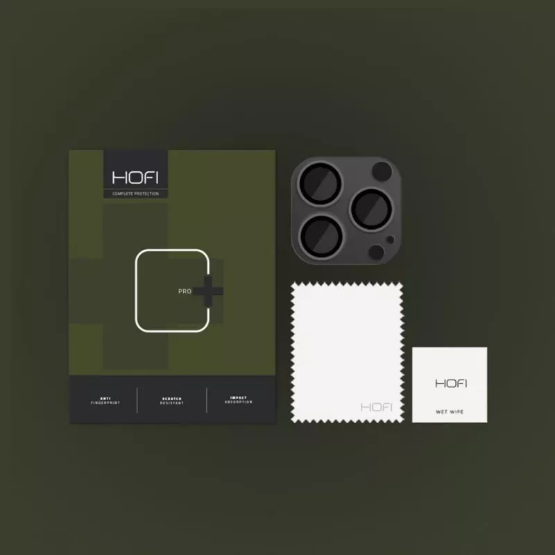 Hofi FullCam Pro+ Protector de lente de cámara para iPhone 14 Pro / 14 Pro Max - Negro