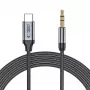 TECH-PROTECT ULTRABOOST Cable de audio USB-C a minijack de 3,5 mm 100 cm Negro