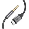 TECH-PROTECT ULTRABOOST Cable de audio USB-C a minijack de 3,5 mm 100 cm Negro