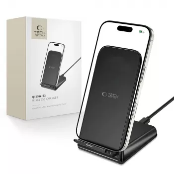 TECH-PROTECT QI15W-S2 cargador inalámbrico 15W negro