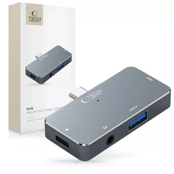 TECH-PROTECT V6-HUB adaptador 4en1 gris