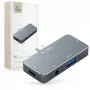 TECH-PROTECT V6-HUB adaptador 4en1 gris