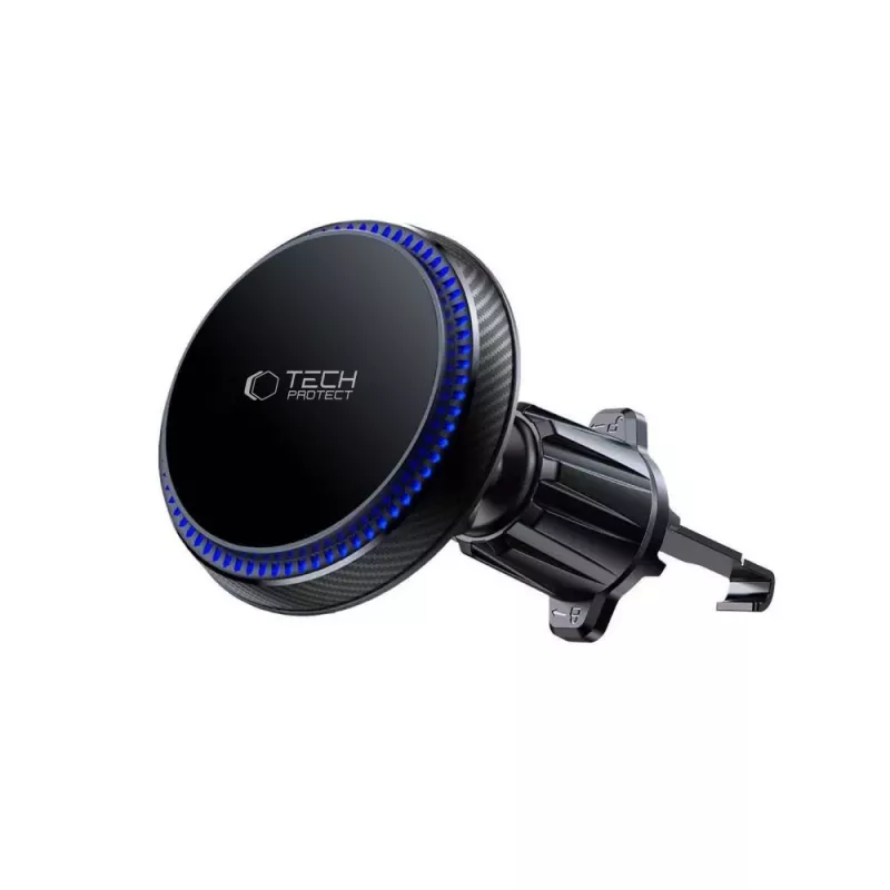 TECH-PROTECT MM15W-V4 soporte magnético MagSafe para coche con rejilla cargador inalámbrico 15W negro