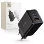 TECH-PROTECT C65W cargador de red de 3 puertos PD 65W / QC3.0 negro