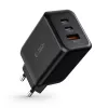 TECH-PROTECT C65W cargador de red de 3 puertos PD 65W / QC3.0 negro