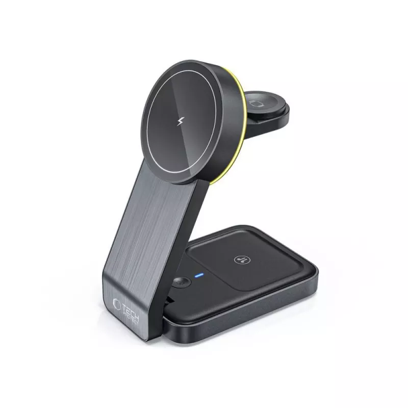 TECH-PROTECT QI15W-A28 3IN1 Cargador inalámbrico magnético MagSafe Negro