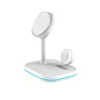 TECH-PROTECT QI15W-A27 3IN1 Cargador inalámbrico magnético MagSafe Blanco