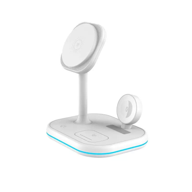 TECH-PROTECT QI15W-A27 3IN1 Cargador inalámbrico magnético MagSafe Blanco