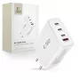 Tech-Protect NC100W-GAN 4 puertos Blanco Cargador de pared GaN 100W USB-C USB-A