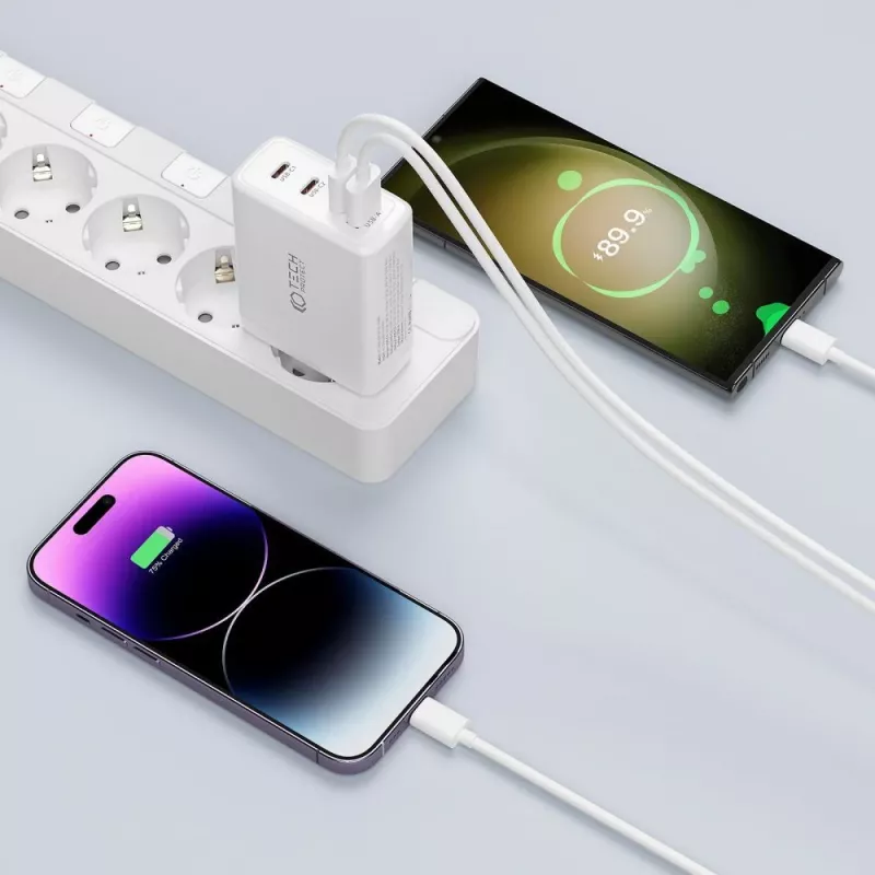 Tech-Protect NC100W-GAN 4 puertos Negro Cargador de pared GaN 100W USB-C