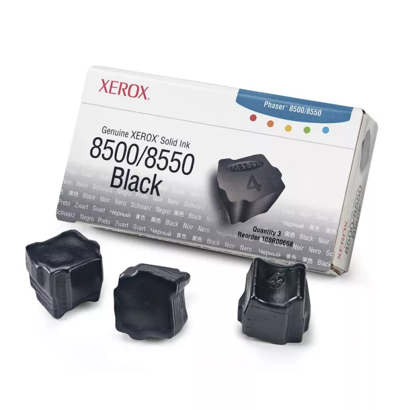 Xerox Phaser 8500/8550 barra de tinta sólida negra - Rendimiento estándar - 1 pack