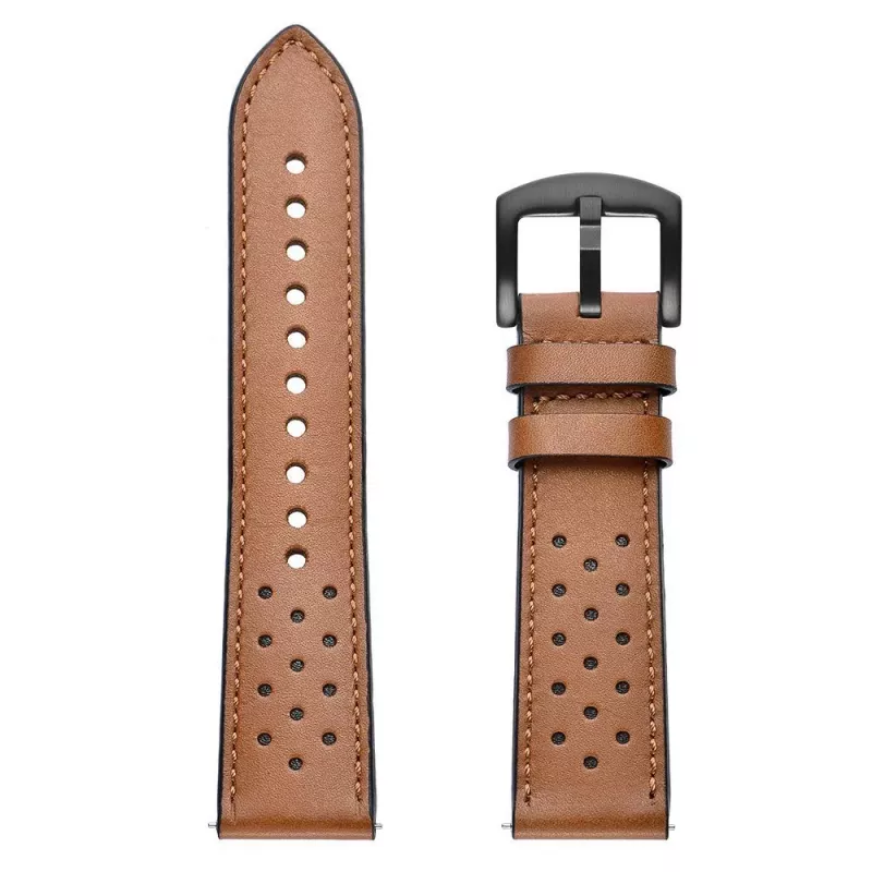 TECH-PROTECT Correa de Piel para Samsung Galaxy Watch 4 / 5 / 5 Pro (40 / 42 / 44 / 45 / 46 mm) Marrón