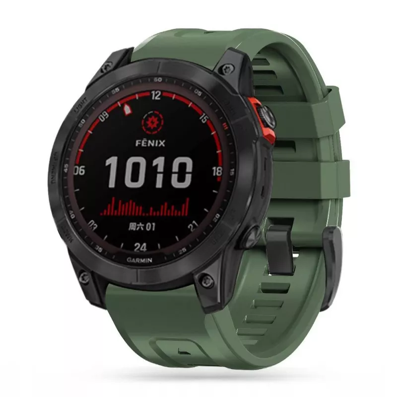 TECH-PROTECT ICONBAND Correa de Silicona Garmin Fenix 5 / 6 / 6 Pro / 7 Verde Militar