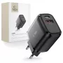 TECH-PROTECT C20W Cargador de Red de 2 Puertos PD20W/QC3.0 Negro