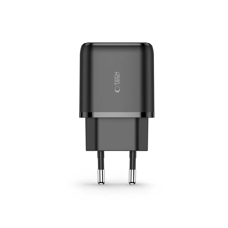 TECH-PROTECT C20W Cargador de Red de 2 Puertos PD20W/QC3.0 Negro
