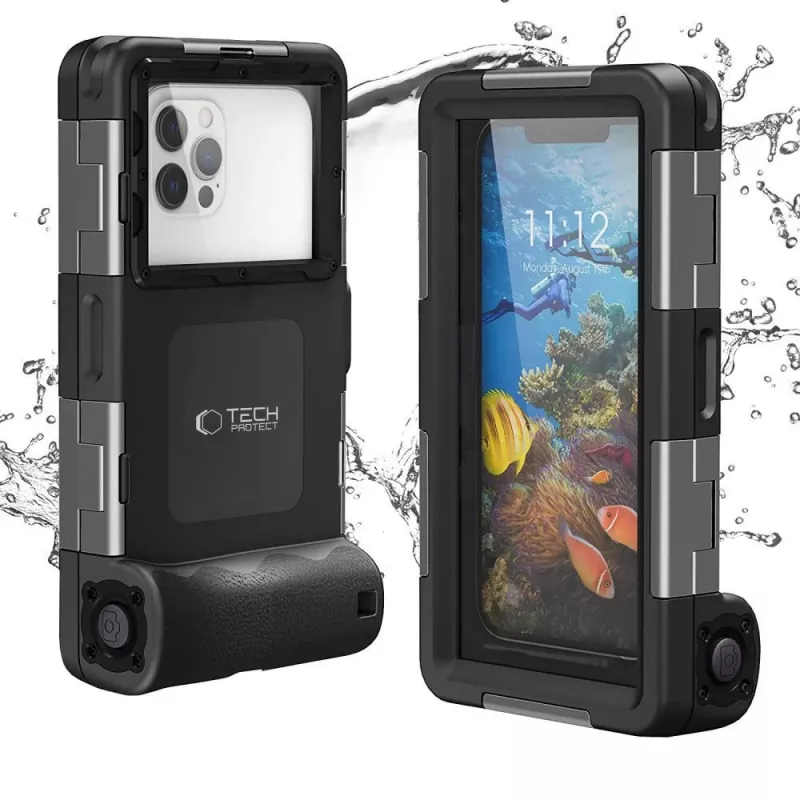 TECH-PROTECT Funda Sumergible Impermeable Universal IPX8 Negra