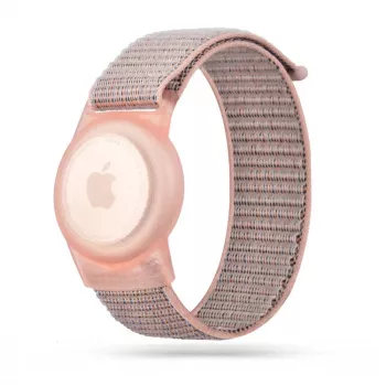 TECH-PROTECT Nylon For Kids Apple AirTag Rosa