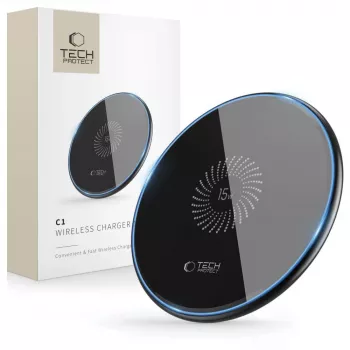 TECH-PROTECT QI15W-C1 Cargador Inalámbrico 15W Negro