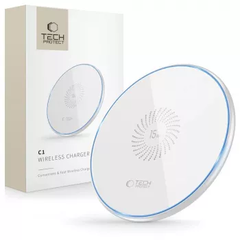 TECH-PROTECT QI15W-C1 Cargador Inalámbrico 15W Blanco