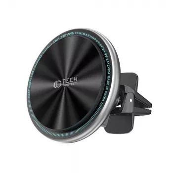 TECH-PROTECT A2 Soporte de Coche Magnético MagSafe para Rejilla de Ventilación con Cargador Inalámbrico 15W Negro