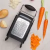 Microplane Rallador de Caja de 4 Caras Fino/Extra Grueso/Banda/Cortador Negro