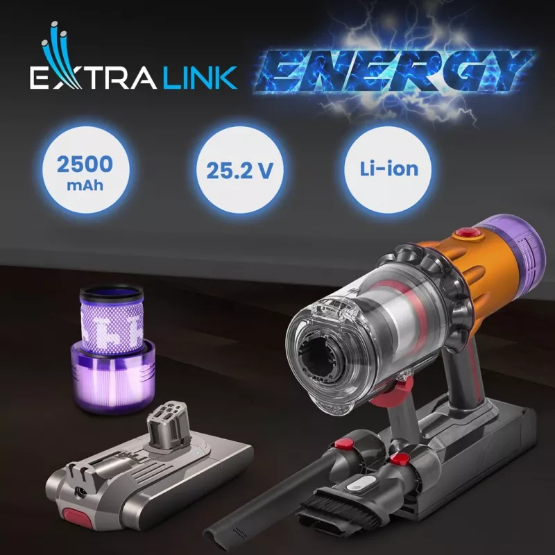 Extralink Batería de repuesto para Dyson V12 25,2V 2500mAh + Filtro