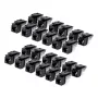 StarTech.com Cat6 Keystone Jack Pack de 24, Acoplador Keystone RJ45 Ethernet, Toma de pared UTP Cat6, 90 grados 110 Punch Down, Negro, 10GBase-T