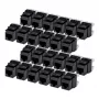 StarTech.com Cat6 Keystone Jack Pack de 24 Conector Keystone RJ45 Ethernet UTP Cat6 Toma de pared 180 grados 110 Punch Down Negro