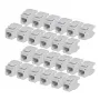 StarTech.com Cat6 Keystone Jack Pack de 24, Acoplador Keystone RJ45 Ethernet, Toma de pared UTP Cat6, 180 grados 110 Punch Down, Blanco