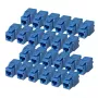StarTech.com Cat6 Keystone Jack Pack de 24, Acoplador Keystone RJ45 Ethernet, Toma de pared UTP Cat6, 180 grados, sin herramientas, azul