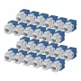 StarTech.com Cat6 Keystone Jack Pack de 24 Acoplador Keystone RJ45 Ethernet sin herramientas 180 grados, UTP, Blanco