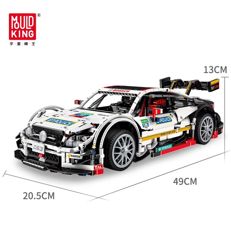 MOULD KING Mercedes-AMG C63 DTM Coche de carreras escala 1:8 Set de bloques de construcción (2270 piezas) - MK13075