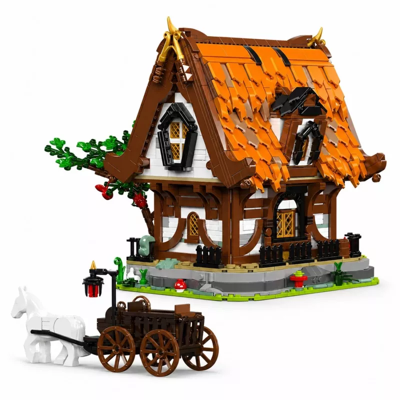 Mould King Medieval World Log Cabin 16054 Set de bloques de construcción (2192 piezas)