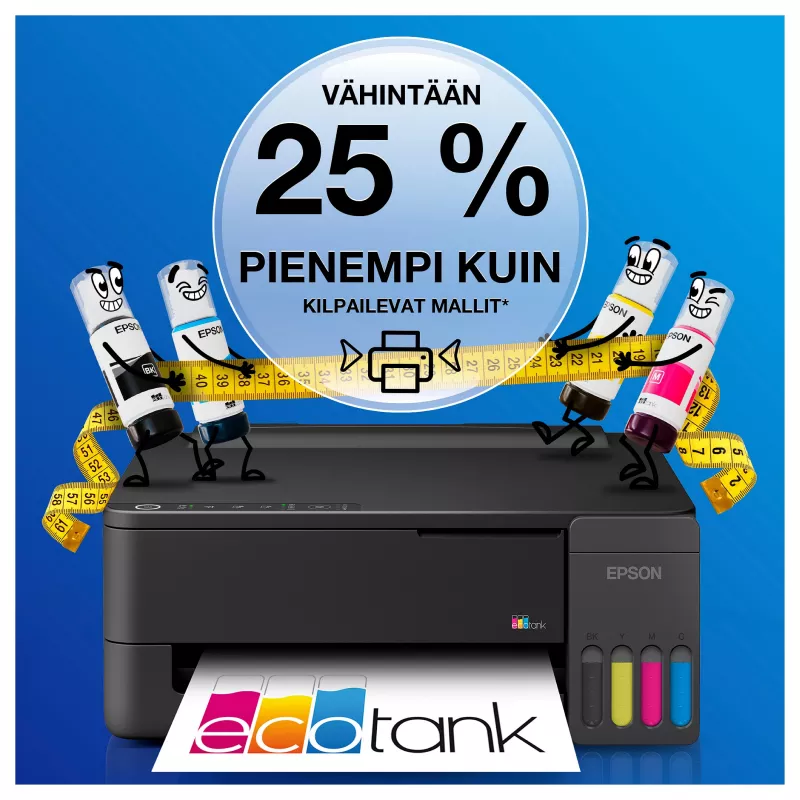Epson EcoTank ET-1910 Impresora multifunción de inyección de tinta - Color - Imprimir, escanear, copiar - A4, Legal - Hasta 11 páginas/min de impresión - Alimentador de 100 hojas - Wi-Fi