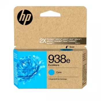 HP 938e EvoMore Cartucho de tinta original - Cian - 20 ml - Standard Yield - pack de 1
