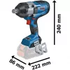 BOSCH Professional BITURBO GDS 18V-1050 HC atornillador de impacto a batería, accionamiento cuadrado de 3/4 inch, 18 V, solo (azul/negro, Bluetooth, L-BOXX)