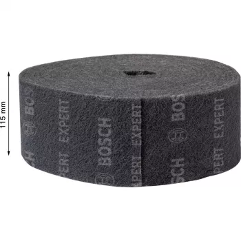 Bosch Expert N880 Ultra-Fine S rollo de lija de vlies, 115mm x 10m, gris, para lijado manual