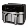 HEINRICH'S HFR 8214 freidora de aire doble 2 x 4,5 L = 9,0 L 1300-2400 W negro-plata