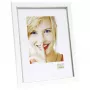 Deknudt S46AF1 marco de fotos individual 13x18 cm plata MDF plástico blanco paspartú