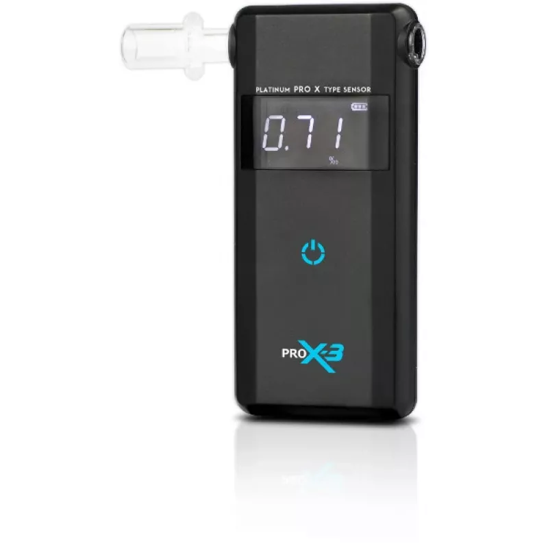 AlcoFind PRO-X-3 Alcoholímetro con boquillas, calibración de 12 meses