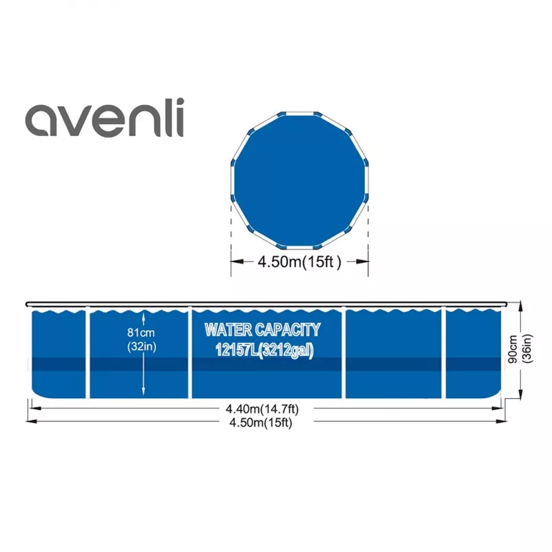 AVENLI Conjunto de piscina redonda 427x84