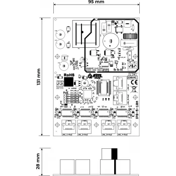 ATTE IPB-5-10A-OF Switch PoE de 6 puertos con fuente de alimentación integrada