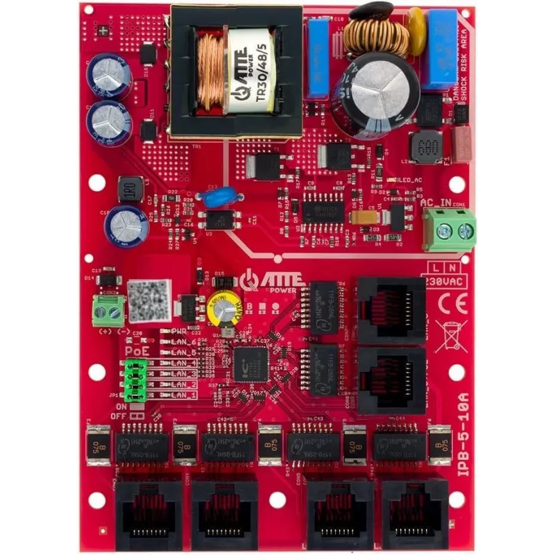 ATTE IPB-5-10A-OF Switch PoE de 6 puertos con fuente de alimentación integrada