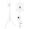 Maclean Soporte de suelo para TV, 27-55 pulgadas, VESA máx. 200x200, máx. 60 kg, Blanco, MC-181 W