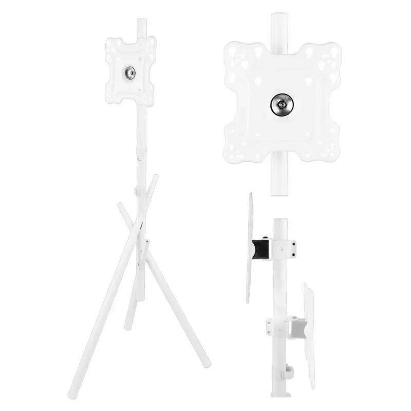 Maclean Soporte de suelo para TV, 27-55 pulgadas, VESA máx. 200x200, máx. 60 kg, Blanco, MC-181 W