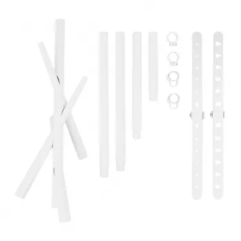 Maclean Soporte de suelo para TV, 37-80 pulgadas, VESA máx. 600x400, máx. 60 kg, Blanco, MC-182 W