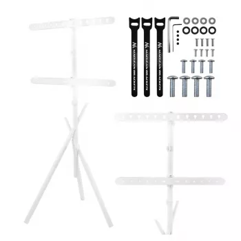 Maclean Soporte de suelo para TV, 37-80 pulgadas, VESA máx. 600x400, máx. 60 kg, Blanco, MC-182 W